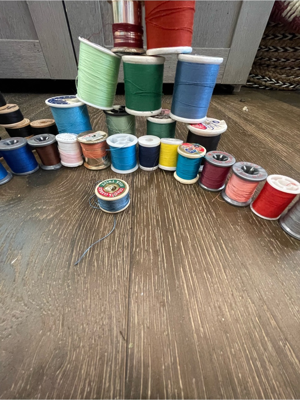 Hand Crafted Multi-Color Thread Spool Collection - Picture 5 of 6